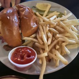 Fried haddock sandwich