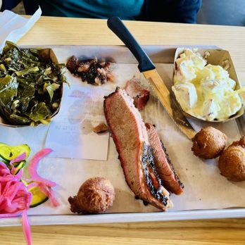Smokehouse at Steve’s - Beef Brisket, potato salad and collard greens - Barbeque Near Me - Graham, North Carolina Smokehouse at Steve’s - Beef Brisket, potato salad and collard greens - Barbeque Near Me - Graham, North Carolina