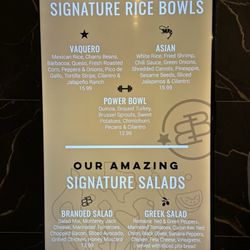 Branded Bowls - Menu