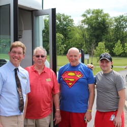 Central College Presbyterian Church - This was the tour bus crew that proved so helpful to me, Russ (driver), Nathan (tour guide), and Will (aide). Thanks
