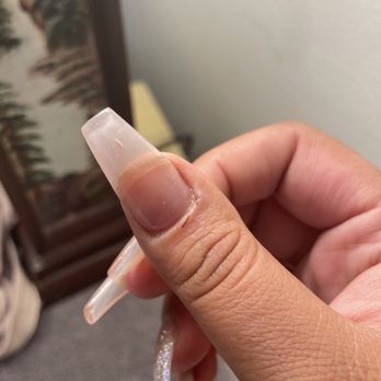 TJ Nails - A cut on her cuticle!!! - Nail Salons Near Me - Whittier, California