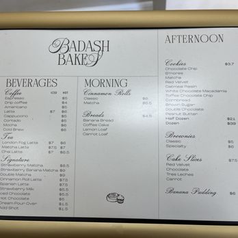 Badash Bakes - menu - Bakeries Near Me - Pasadena, California