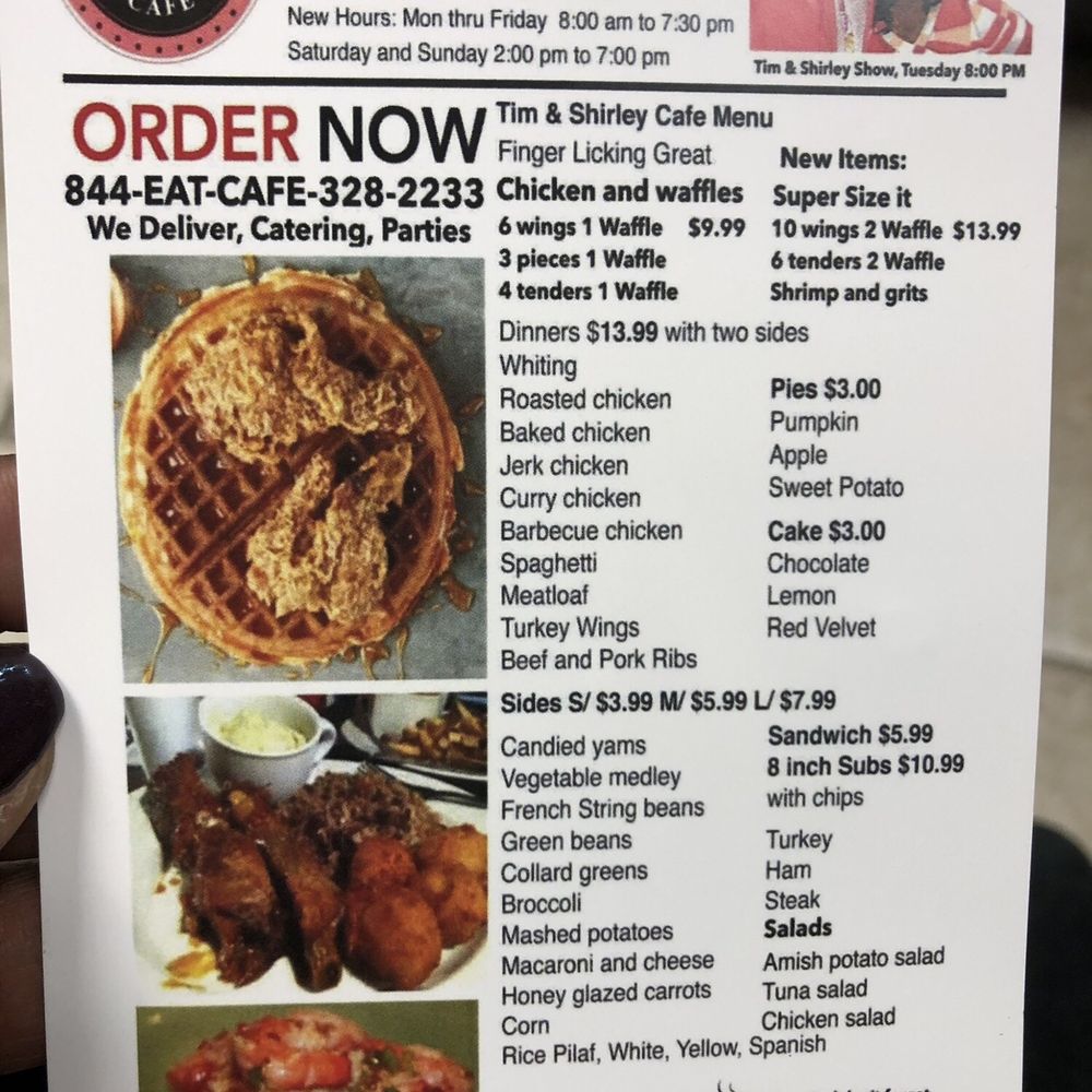 Tim & Shirley Cafe - Menu - Soul Food Near Me - Accokeek, Maryland Tim & Shirley Cafe - Menu - Soul Food Near Me - Accokeek, Maryland