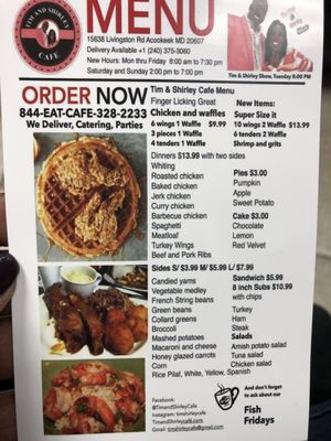 Menu photo 3 Tim & Shirley Cafe Accokeek, MD Menu photo 3 Tim & Shirley Cafe Accokeek, MD