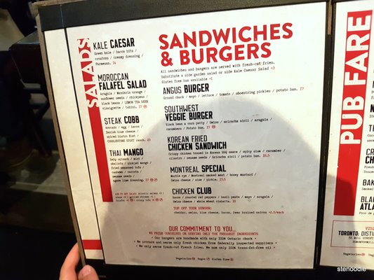 Menu photo 6 Mill Street Brewery Mississauga, ON