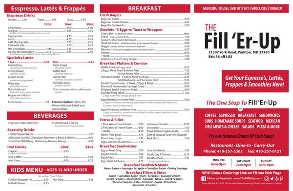 Menu photo 3 The Fill'Er-Up Parkton, MD