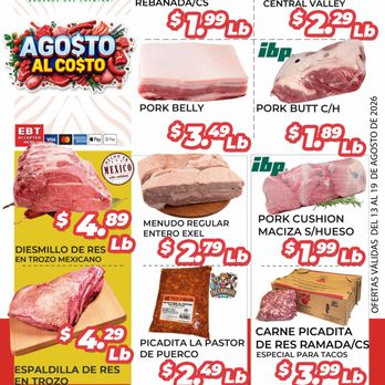 Bodega Ahorro - Pata de Res Rebanada -- $1.99/Lb
Tripitas de Res Central Valley -- $2.29/Lb
Pork Belly -- $3.49/Lb
Pork Butt C/H -- $1.89/Lb
Dies - Grocery Near Me - Colton, California Bodega Ahorro - Pata de Res Rebanada -- $1.99/Lb
Tripitas de Res Central Valley -- $2.29/Lb
Pork Belly -- $3.49/Lb
Pork Butt C/H -- $1.89/Lb
Dies - Grocery Near Me - Colton, California