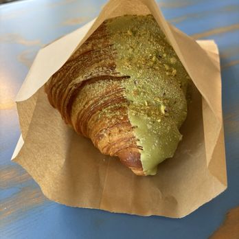 Here & There - Pistachio Croissant - Coffee & Tea Near Me - La Mirada, California Here & There - Pistachio Croissant - Coffee & Tea Near Me - La Mirada, California