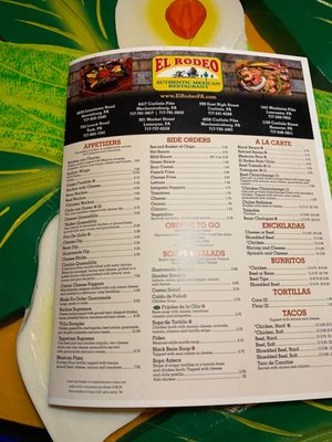Menu photo 2 El Rodeo Mechanicsburg, PA
