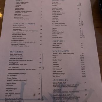 Taisho - menu 9/8/23 - Sushi Bars Near Me - Sherman Oaks, California Taisho - menu 9/8/23 - Sushi Bars Near Me - Sherman Oaks, California