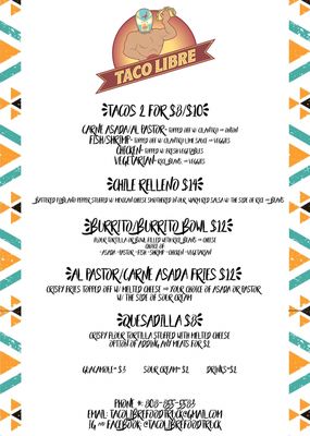 Menu photo 8 Taco Libre Koloa, HI
