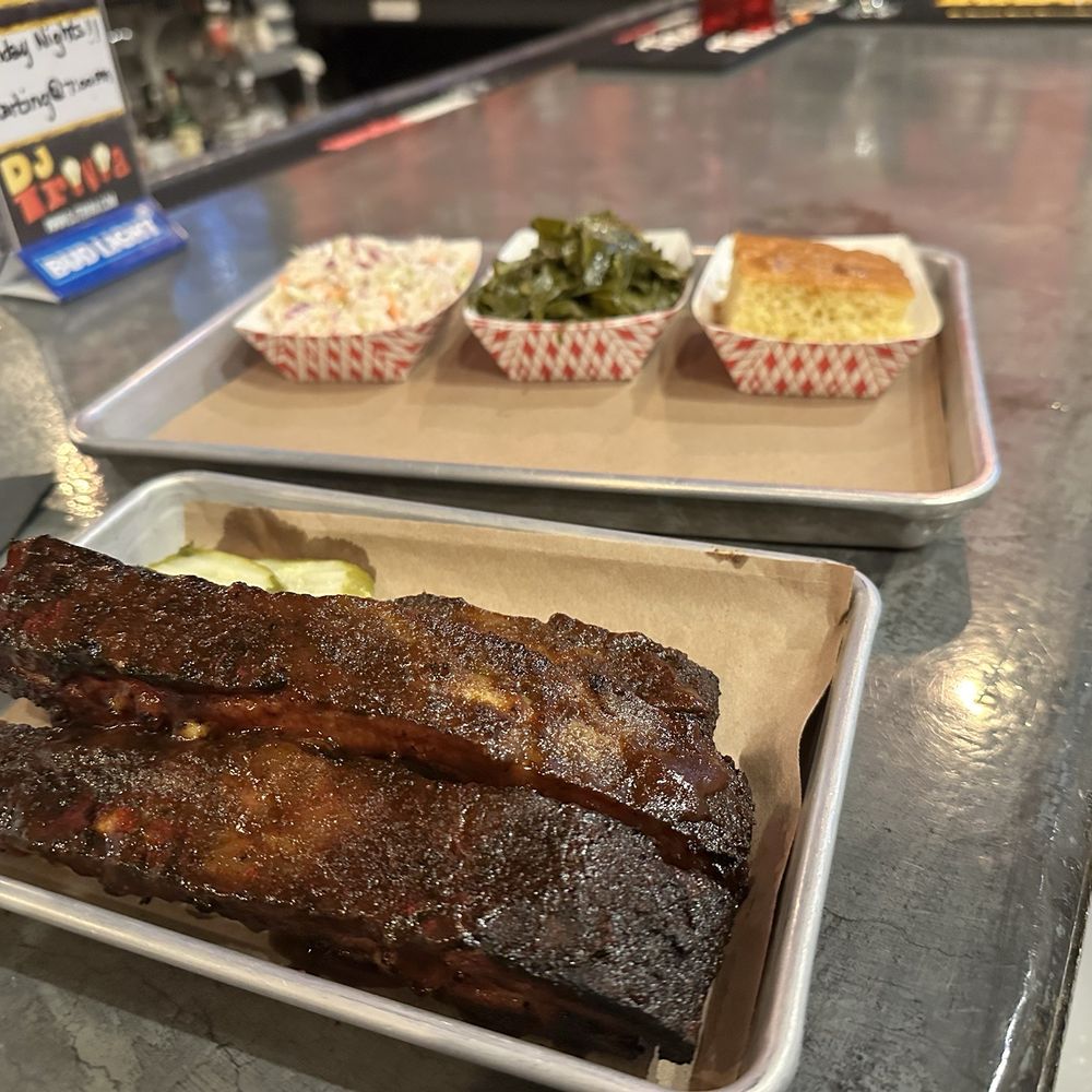 Pork Ribs Cole Slaw Collard Greens California BBQ Beef Burrito Pork Ribs Cole Slaw Collard Greens California BBQ Beef Burrito