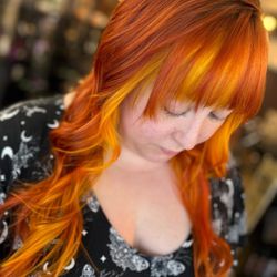 Rapunzel Hair Design - Custom orange done by @ameliaxo_hair