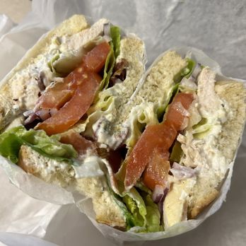 Della-Rose Deli - This was the special of the day. Not sure of the name of the sandwich but it had chicken, artichoke and jalapeños among other things. - Delis Near Me - Salinas, California