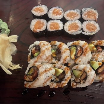 The Boathouse At Lakeville - Salmon Roll (top) and Millbrook Roll - New American Near Me - Lakeville, Connecticut The Boathouse At Lakeville - Salmon Roll (top) and Millbrook Roll - New American Near Me - Lakeville, Connecticut