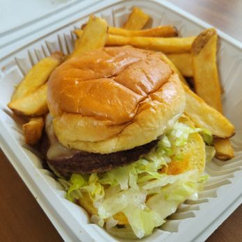 The Rail - Grandview Heights - Rail cheeseburger with fries - Burgers Near Me - Columbus, Ohio