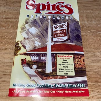 Spires Restaurant - Menu. - Breakfast & Brunch Near Me - Carson, California Spires Restaurant - Menu. - Breakfast & Brunch Near Me - Carson, California