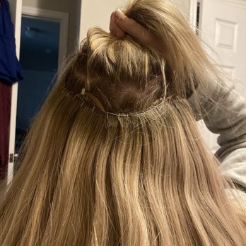 The Beauty Vault - After the beads were falling off because she didn't clamp them hard enough. - Hair Salons Near Me - Yukon, Oklahoma The Beauty Vault - After the beads were falling off because she didn't clamp them hard enough. - Hair Salons Near Me - Yukon, Oklahoma