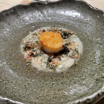 Miro Kaimuki - scallop, rice porridge, genmaicha - Asian Fusion Near Me - Honolulu, Hawaii Miro Kaimuki - scallop, rice porridge, genmaicha - Asian Fusion Near Me - Honolulu, Hawaii