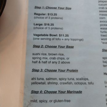 Poke Koma - Menu 1st column - Poke Near Me - Alameda, California Poke Koma - Menu 1st column - Poke Near Me - Alameda, California