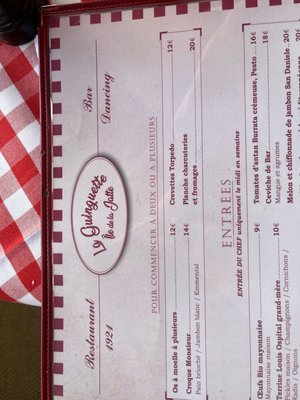 Menu photo 6 La Guinguette de Neuilly Neuilly Sur Seine, 92 Menu photo 6 La Guinguette de Neuilly Neuilly Sur Seine, 92