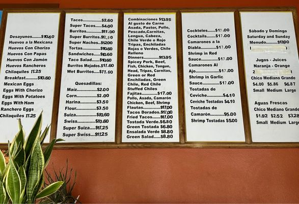 Menu photo 1 Taqueria El Tapatio 5 Ventura, CA