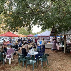 Covington Farmers Market - Tables and vendors at Covington Farmer's Market
