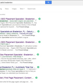 SEOScriptor - Our Powerlistings at work. - Web Design Near Me