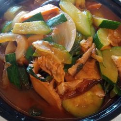 Osaka Japan - Mushroom lots of braised veggies w no msg. Like homemade. Thanks chef you are so kind. I waited 12 min but worth it
