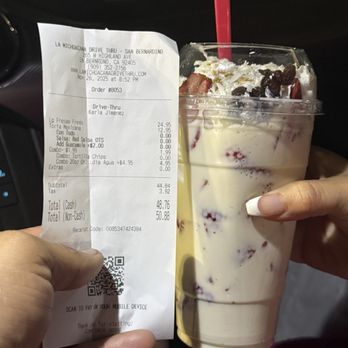 La Michoacana Drive Thru - 20 oz cup for $24.95 seems extreme since it was advertised for $15.99 - Ice Cream & Frozen Yogurt Near Me - San Bernardino, California La Michoacana Drive Thru - 20 oz cup for $24.95 seems extreme since it was advertised for $15.99 - Ice Cream & Frozen Yogurt Near Me - San Bernardino, California