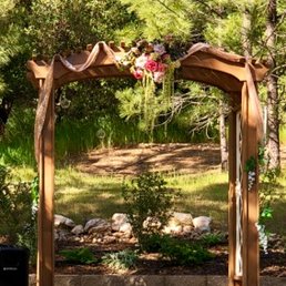 Alter on the deck under the pines