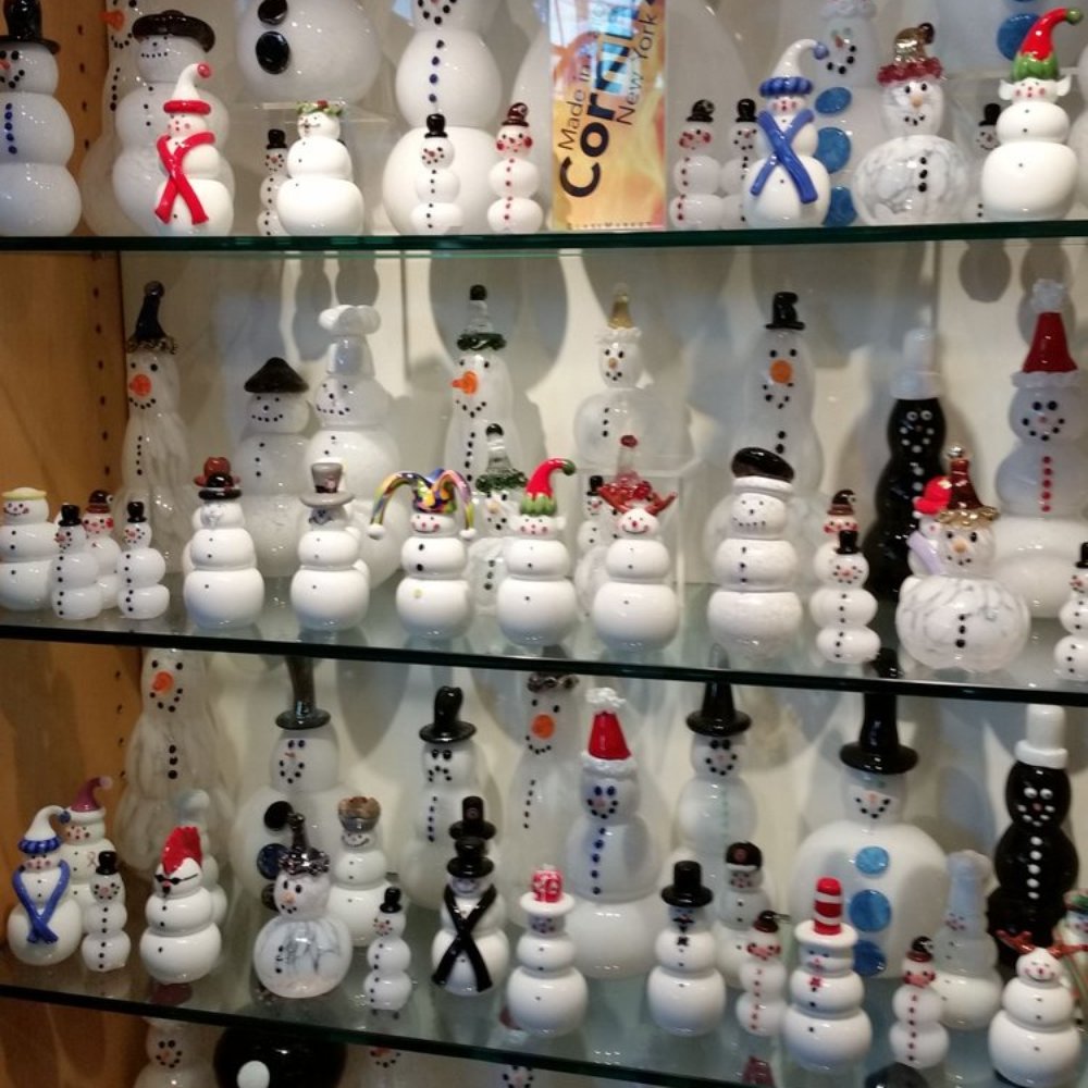 GlassMarket - It's never too early to start thinking about Christmas. Corning had solid glass snowmen and Santa’s - Home Decor Near Me - Corning, New York