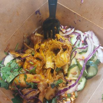 Ekiben - GARLIC CHILI OIL NOODLES  (Mixed it up more) - Asian Fusion Near Me - Baltimore, Maryland