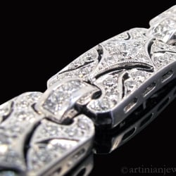 Our design-stunning platinum antique style diamond bracelet