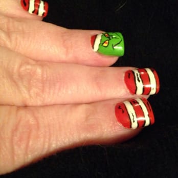Allure Salon & Spa - Grinch nails by Lisa!  Love them! - Hair Salons Near Me - Leominster, Massachusetts