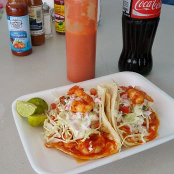 Baja Tacos - Camarones enchilados. Can you say "spiiiiicy"! - Food Trucks Near Me - Tucson, Arizona