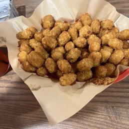 Huge basket of tater tops. Very crispy and hot. Huge basket of tater tops. Very crispy and hot.