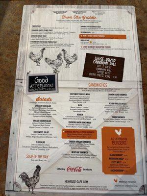 Menu photo 2 Henhouse Cafe Gilbert, AZ