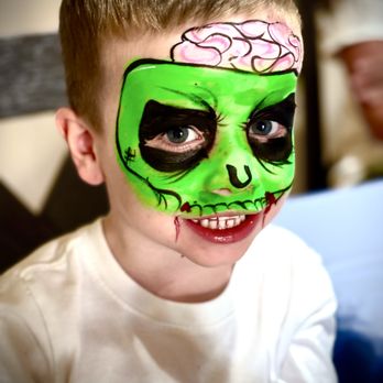 Angies Paintbrush Face Painting - I want to eat your brains - Face Painting Near Me Angies Paintbrush Face Painting - I want to eat your brains - Face Painting Near Me