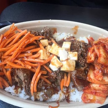 MiSo - Rice bowl with bulgogi, carrot, tofu, kimchi, and teriyaki sauce. - Salad Near Me - Lacey, Washington MiSo - Rice bowl with bulgogi, carrot, tofu, kimchi, and teriyaki sauce. - Salad Near Me - Lacey, Washington