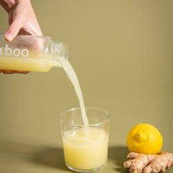 Bamboo Juices - Detoxifying and Immune boosting lemon ginger is always a good idea.