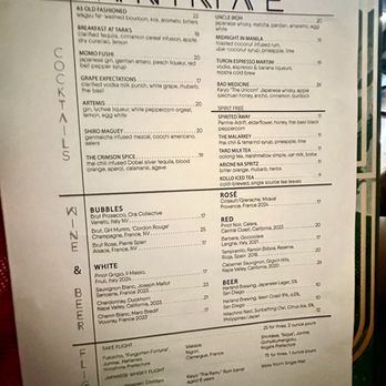 Animae - Cocktail menu - Asian Fusion Near Me - San Diego, California Animae - Cocktail menu - Asian Fusion Near Me - San Diego, California