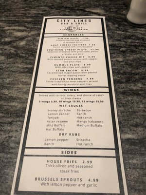 Menu photo 8 City Lines Bar & Grill Dacula, GA Menu photo 8 City Lines Bar & Grill Dacula, GA