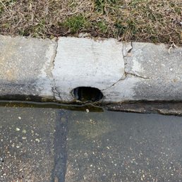 Discharge into gutter after installation of drainage system 2/24/21 Discharge into gutter after installation of drainage system 2/24/21