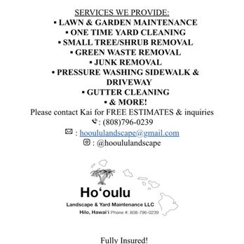 Hooulu Landscape & Yard Maintenance - Landscaping Near Me