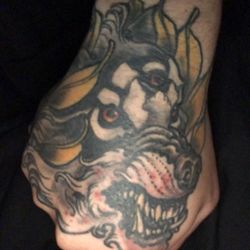 Tried and True Tattoo By Rick Medina - Hand tattoo he did for me years ago.