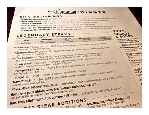 Menu photo 4 LongHorn Steakhouse Skokie, IL Menu photo 4 LongHorn Steakhouse Skokie, IL