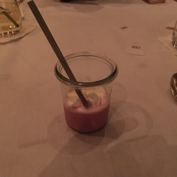 Bacchanalia - Gift from the chef. A smoothie type drink which was excellent. - New American Near Me - Atlanta, Georgia