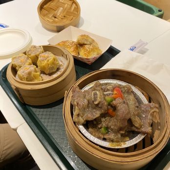 Awesum Dimsum - Counter clockwise: B4. BBQ Pork Puff, S2. Siu Mai, S14. Pepper Beef Short Rib - Dim Sum Near Me - New York, New York Awesum Dimsum - Counter clockwise: B4. BBQ Pork Puff, S2. Siu Mai, S14. Pepper Beef Short Rib - Dim Sum Near Me - New York, New York