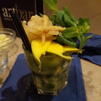Art Bar - Mango mojito. By far the best mojito I've ever had and I love how they decorated it - Lounges Near Me - Florence, FI